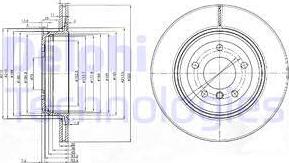 Delphi BG3872 - Bromsskiva xdelar.se