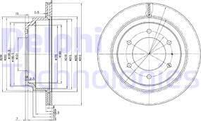 Delphi BG3353 - Bromsskiva xdelar.se