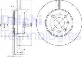 Delphi BG3334 - Bromsskiva xdelar.se