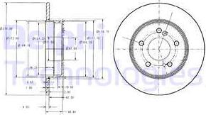 Delphi BG3326C - Bromsskiva xdelar.se