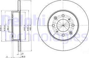 Delphi BG3262 - Bromsskiva xdelar.se