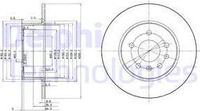 Delphi BG3274 - Bromsskiva xdelar.se