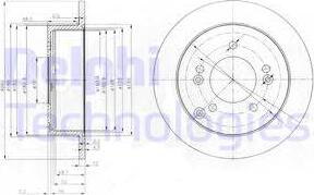 Delphi BG3799 - Bromsskiva xdelar.se