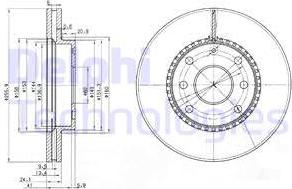 Delphi BG3790 - Bromsskiva xdelar.se