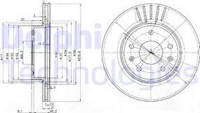 Delphi BG3702C - Bromsskiva xdelar.se