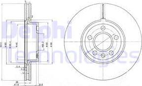 Delphi BG3719 - Bromsskiva xdelar.se