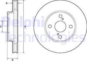 Delphi BG3734 - Bromsskiva xdelar.se