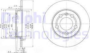 Delphi BG3738 - Bromsskiva xdelar.se