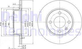 Delphi BG2910 - Bromsskiva xdelar.se