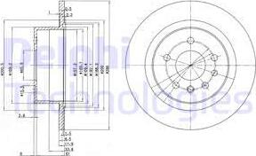 Delphi BG2986 - Bromsskiva xdelar.se