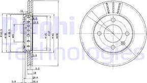 Delphi BG2982 - Bromsskiva xdelar.se