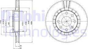 Delphi BG2443 - Bromsskiva xdelar.se