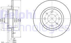 Delphi BG2411 - Bromsskiva xdelar.se