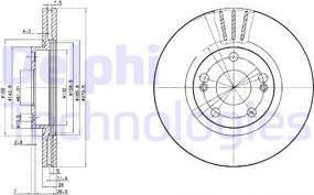 Delphi BG2697 - Bromsskiva xdelar.se