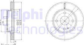 Delphi BG2629 - Bromsskiva xdelar.se