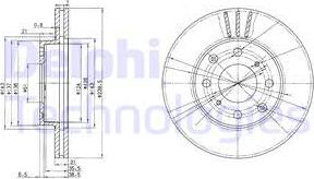 Delphi BG2673 - Bromsskiva xdelar.se