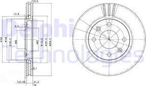 Delphi BG2871 - Bromsskiva xdelar.se