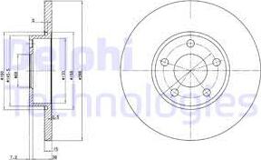 Delphi BG2749 - Bromsskiva xdelar.se