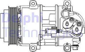 Delphi CS20499 - Kompressor, klimatanläggning xdelar.se