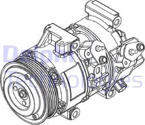 Delphi CS20495 - Kompressor, klimatanläggning xdelar.se