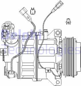 Delphi CS20482 - Kompressor, klimatanläggning xdelar.se