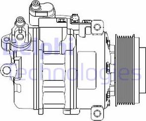 Delphi CS20479 - Kompressor, klimatanläggning xdelar.se