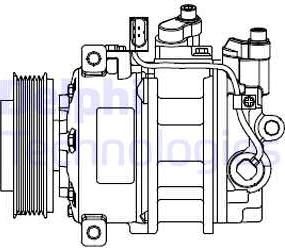 Delphi CS20546 - Kompressor, klimatanläggning xdelar.se