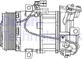 Delphi CS20550 - Kompressor, klimatanläggning xdelar.se