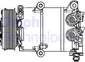 Delphi CS20553 - Kompressor, klimatanläggning xdelar.se