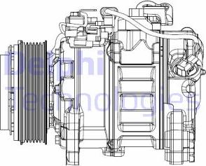 Delphi CS20501 - Kompressor, klimatanläggning xdelar.se