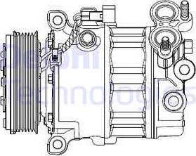 Delphi CS20512 - Kompressor, klimatanläggning xdelar.se