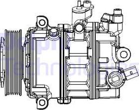 Delphi CS20529 - Kompressor, klimatanläggning xdelar.se