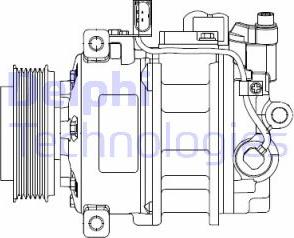 Delphi CS20522 - Kompressor, klimatanläggning xdelar.se