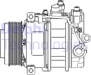 Delphi CS20378 - Kompressor, klimatanläggning xdelar.se