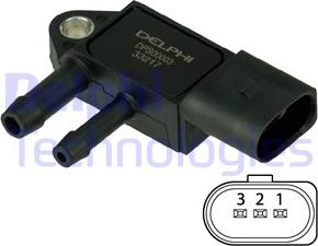 Delphi DPS00003 - Sensor, avgastryck xdelar.se