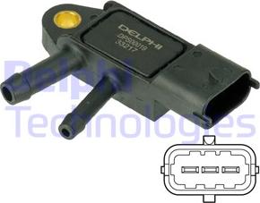 Delphi DPS00019 - Sensor, avgastryck xdelar.se