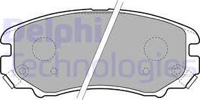 Delphi LP1902 - Bromsbeläggssats, skivbroms xdelar.se