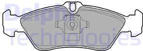 Delphi LP1596 - Bromsbeläggssats, skivbroms xdelar.se