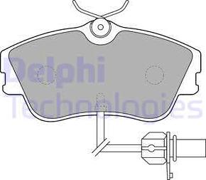 Delphi LP1542 - Bromsbeläggssats, skivbroms xdelar.se