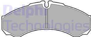 Delphi LP1616 - Bromsbeläggssats, skivbroms xdelar.se
