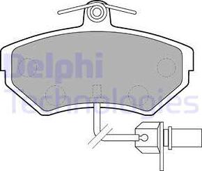 Delphi LP1631 - Bromsbeläggssats, skivbroms xdelar.se