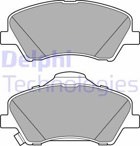 Delphi LP3678 - Bromsbeläggssats, skivbroms xdelar.se