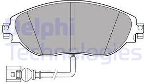 Delphi LP3389 - Bromsbeläggssats, skivbroms xdelar.se