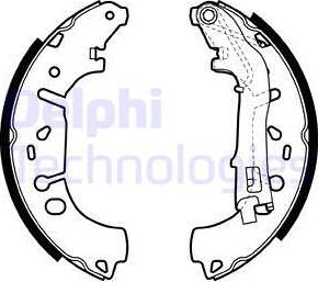 Delphi LS1981 - Bromsbackar, sats xdelar.se