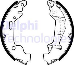 Delphi LS1927 - Bromsbackar, sats xdelar.se