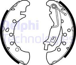 Delphi LS1973 - Bromsbackar, sats xdelar.se