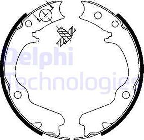 Delphi LS1899 - Bromsbackar, sats xdelar.se