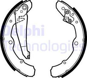 Delphi LS1317 - Bromsbackar, sats xdelar.se