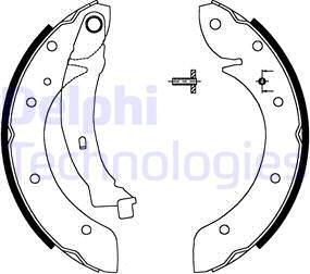 Delphi LS1716 - Bromsbackar, sats xdelar.se