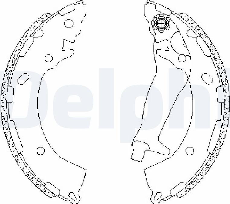 Delphi LS2195 - Bromsbackar, sats xdelar.se